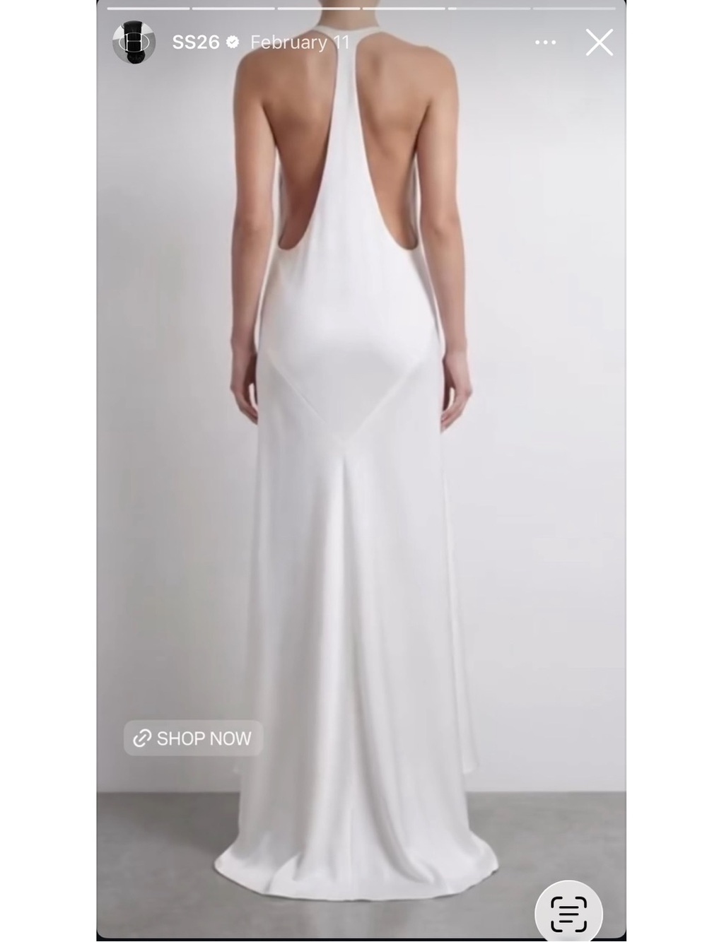 Heiress Beverly Hills White Deep Plunge Open Side Racer Back Gown